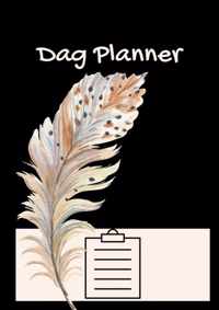 Dagplanner - Werkplanner - A4 - Boho - Veer - Zwart - Ongedateerd.