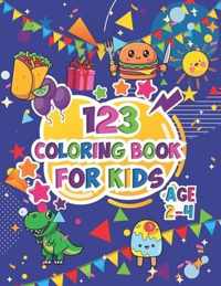 123 coloring book for kids ages 2-4