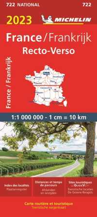 Michelin 722 Frankrijk 2-zijdig (RV) 2023 - Paperback (9782067258242)