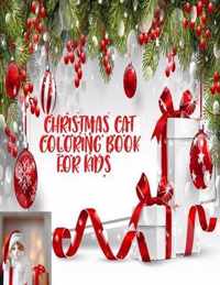 Christmas Cat Coloring Book For Kids
