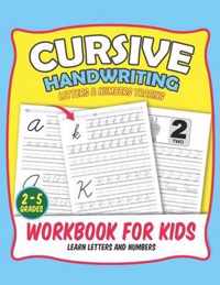 Cursive Handwriting Letters & Numbers Tracing Workbook for Kids