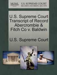 U.S. Supreme Court Transcript of Record Abercrombie & Fitch Co V. Baldwin