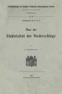 UEber Die Elektrizitat Der Niederschlage