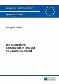 Die Besteuerung ehrenamtlicher Tätigkeit im Umsatzsteuerrecht