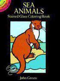 Sea Animals Stained Glass Colouring Book