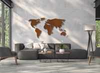 Corten Wereldkaart - Classy - 150x75cm