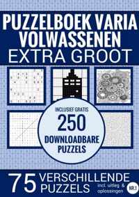 Puzzelboek Varia voor Ouderen, Slechtzienden, Senioren, Opa en Oma - Extra Groot, Type XL/XXL