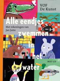 Alle eendjes zwemmen in het water