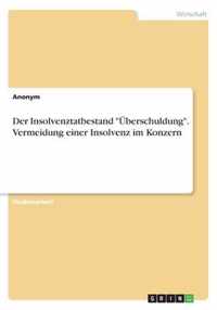 Der Insolvenztatbestand UEberschuldung. Vermeidung einer Insolvenz im Konzern