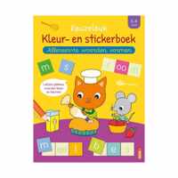 Reuzeleuk kleur- en stickerboek - Allereerste woorden vormen (5-6 j.)