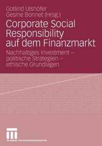 Corporate Social Responsibility Auf Dem Finanzmarkt