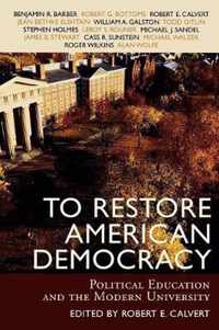 To Restore American Democracy