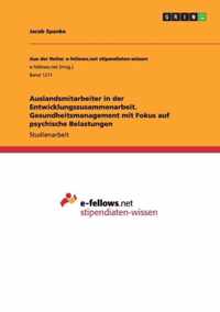 Auslandsmitarbeiter in der Entwicklungszusammenarbeit. Gesundheitsmanagement mit Fokus auf psychische Belastungen