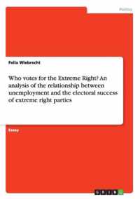 Who votes for the Extreme Right? An analysis of the relationship between unemployment and the electoral success of extreme right parties