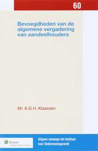 Bevoegdheden van de algemene vergadering van aandeelhouders - A.G.H. Klaassen - Paperback (9789013047882)