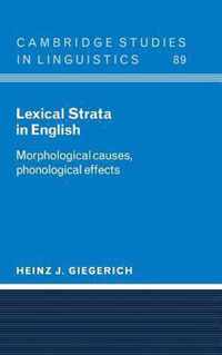 Lexical Strata in English