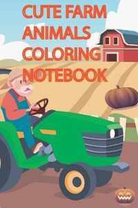 Cute farm animals coloring notebook