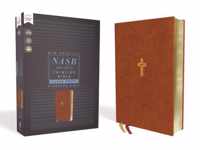 NASB  Thinline Bible  Large Print  Leathersoft  Brown  Red Letter  1995 Text  Comfort Print