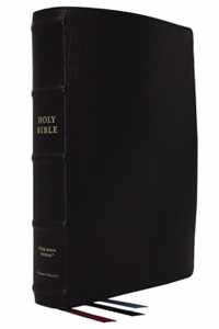 KJV, Large Print Verse-by-Verse Reference Bible, Maclaren Series, Premium Goatskin Leather, Black, Comfort Print