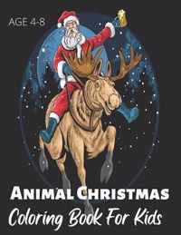 Animal Christmas Coloring Book For Kids