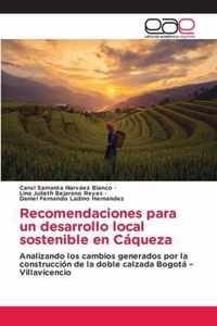 Recomendaciones para un desarrollo local sostenible en Caqueza