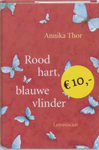 Rood hart, blauwe vlinder